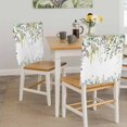 thumbnail image 5 of Eucalyptus Leaves Chair Covers Set of 6 Green Leaf Spring Plant Farm Country Style Chair Back Covers Stretch Removable Washable Slipcovers Protector for Dining Room Kitchen Party Decor, 5 of 9