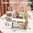 thumbnail image 2 of Organizador de maquillaje LZDMY para encimera con portaescobillas y cajones, 2 of 6