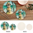 thumbnail image 3 of SKYSONIC Snowman Beach Seaside Pot Holders Trivets, 2 Pcs Heat Resistant Trivets, Cotton Thread Weave Mats for Hot Pads Pans Pot Bowl Teapot for Kitchen Decor, 3 of 7