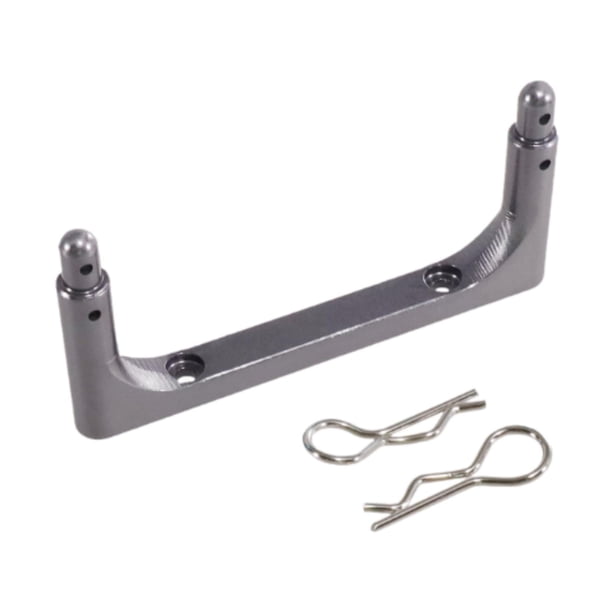 Pilar de carrocería frontal de metal RC, pieza de repuesto para coche RC de alto rendimiento con tornillos Gris