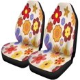 thumbnail image 1 of RYLABLUE Set of 2 Car Seat Covers Flower Universal Auto Front Seats Protector Fits for Car,SUV Sedan,Truck, 1 of 5