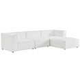 thumbnail image 2 of Modway Mingle Vegan Leather Sofa and Ottoman Set in White, 2 of 10