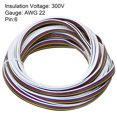 thumbnail image 3 of Uxcell 22 Gauge 6 Conductor Electrical Wire Tinned Copper Cable 49FT Stranded Wire for LED Strips Lamps Residential Wiring, 3 of 6