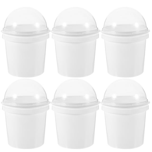 MERRYHAPY Reusable Plastic Popcorn Tubs Storage Holders 6pcs Snack Bowls for Parties and Movie