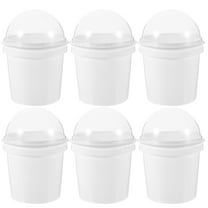 MERRYHAPY Reusable Plastic Popcorn Tubs Storage Holders 6pcs Snack Bowls for Parties and Movie