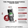 thumbnail image 4 of Quick Pressure QP-000065 Valve de Surveillance de Pression des Pneus Chromée en Laiton 65 psi, (Lot de 4), 4 of 4