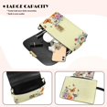 thumbnail image 5 of SCRAWLGOD Butterfly Floral Print Yellow Leather Crossbody Bags Womens Minimalist Shoulder Purse Crossbody for Women with Chain Strap Antitheft Handbags Travel, 5 of 7