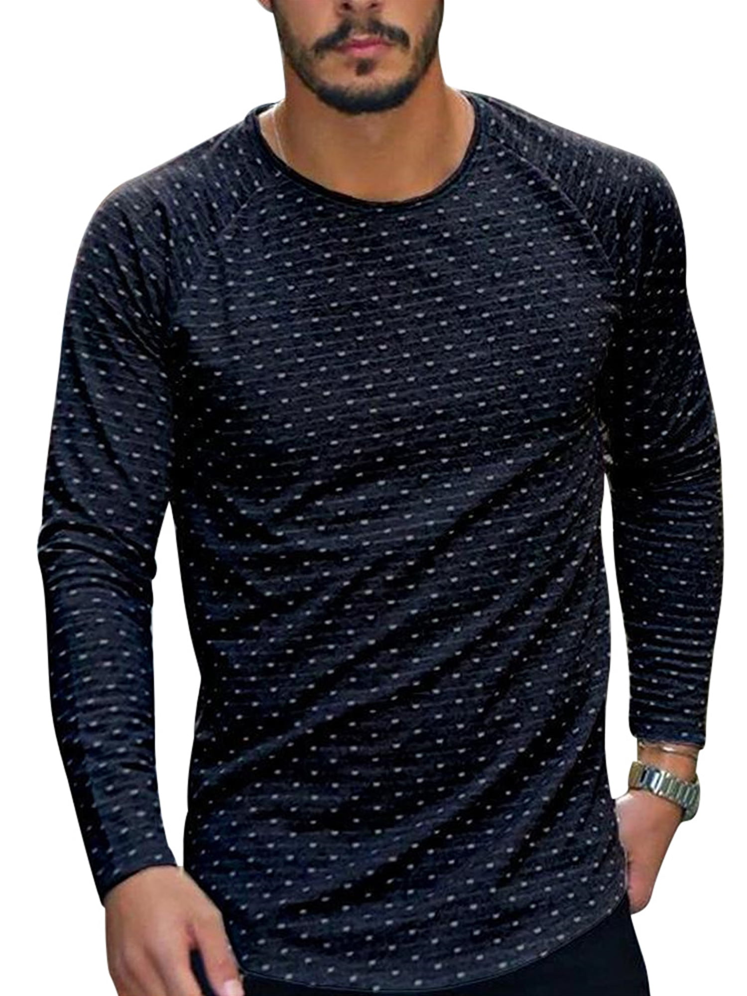 Thermal Pullover,Mens Casual Long Sleeve Zipper Irregular Hem Sweatershirt Top Blouse for Men Teen Boys