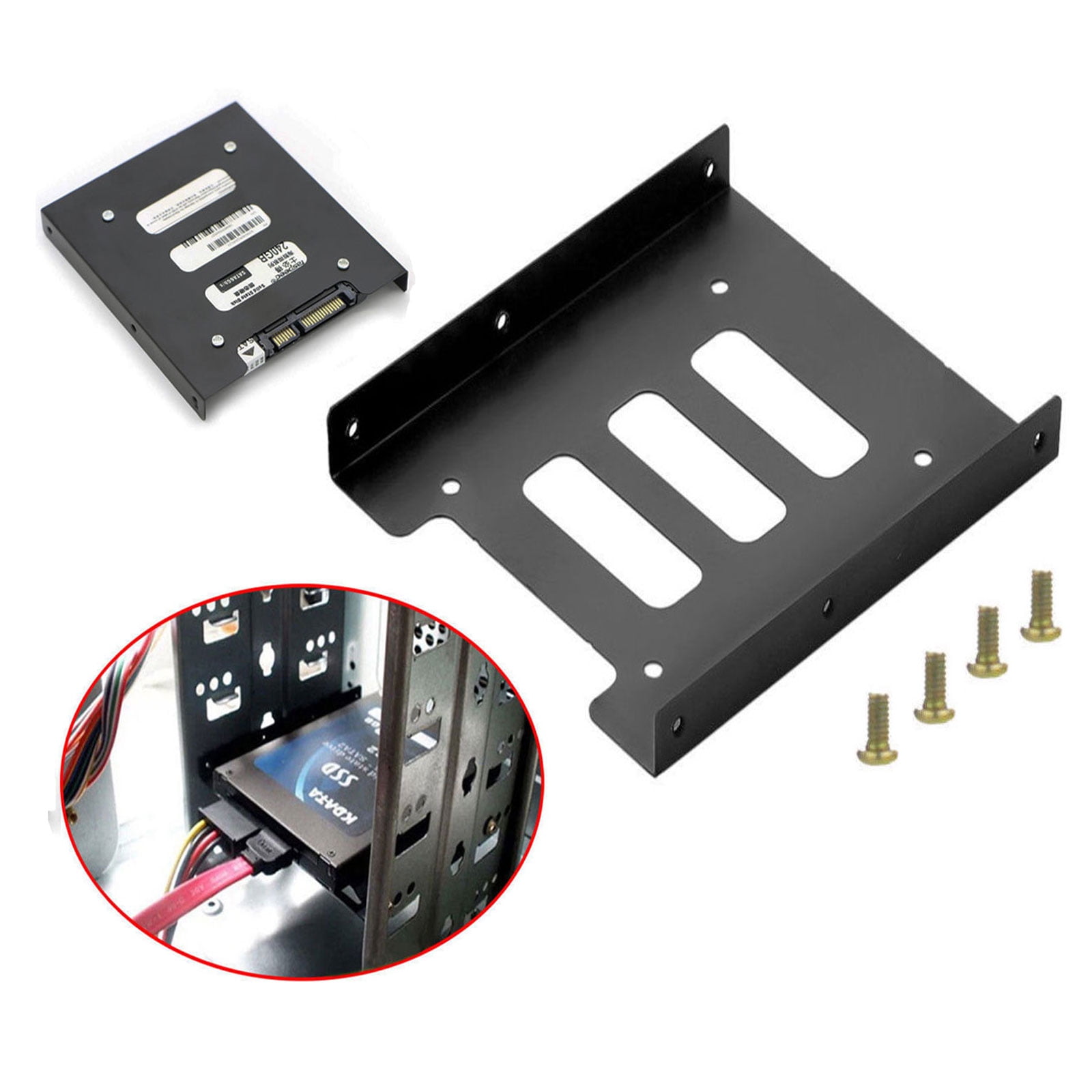 2.5/" SSD HDD to 3.5/" Mounting Adapter Bracket Tray Dock for PC SSD Holder ATX