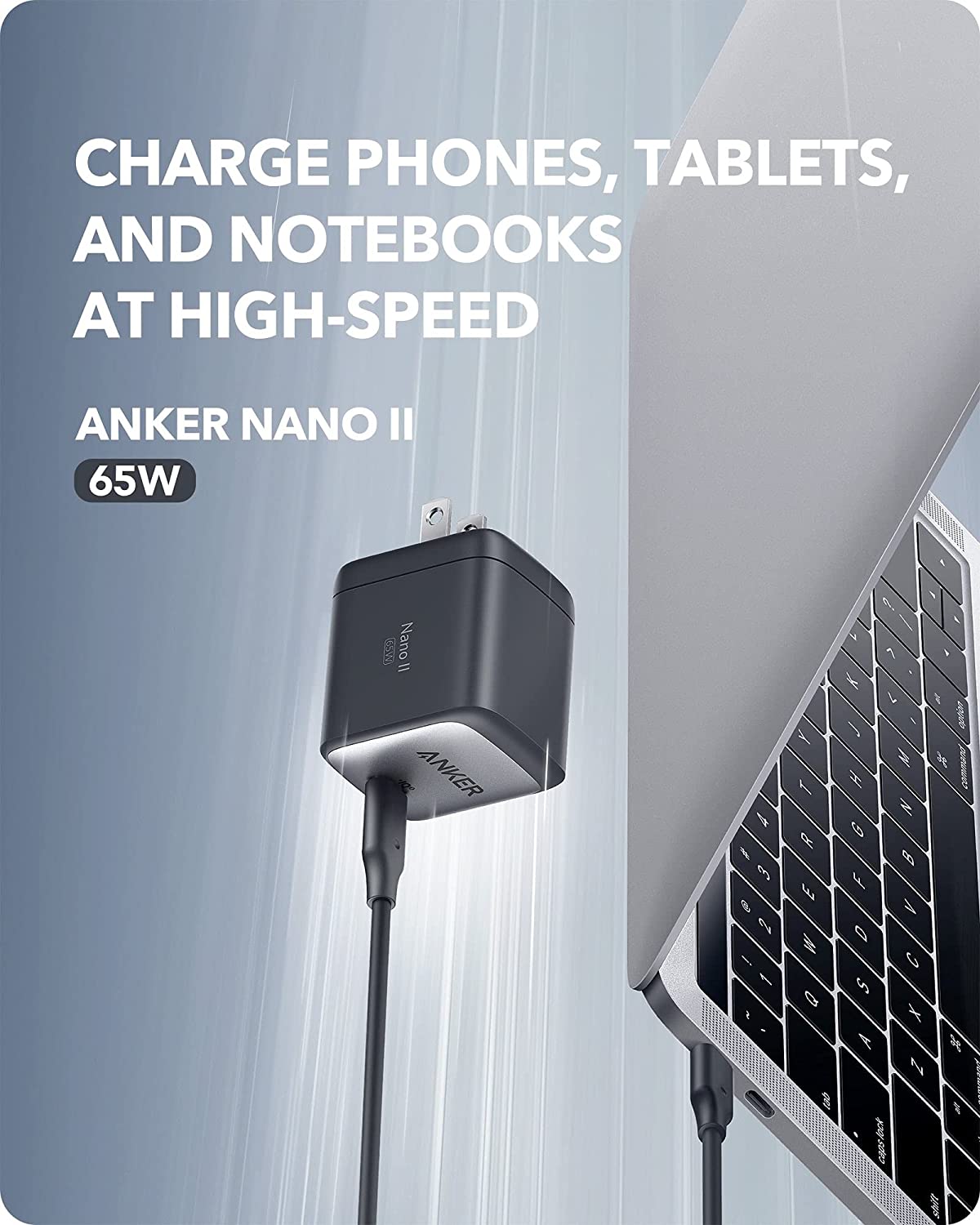 USB C Charger, Anker Nano II 65W GaN II PPS Fast Charger Adapter, Foldable Compact Charger - image 2 of 7