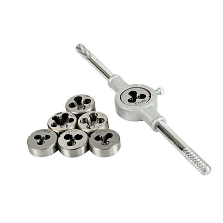 

8pcs Metric Hss Circular Tap Die Set M3 M4 Metric Hss Circular M5 M6 M8 M10 M12 Screw Thread Plugs Taps Wrench Broaching Set