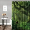 thumbnail image 2 of Orinice Bear Forest Trees Bathroom Decor Set, Colorful Luxurious Graphic Print Polyester Fabric Shower Curtain with Hooks, Waterproof and Easy to Install 36x72, 2 of 7