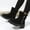 Black, variant on Aobny Boots Women Winter Shoes Snow Outdoor Comfortable Zipper Low Heel Ankle Warm Faux Fur Lined Ankle Boots Wide Calf Boots Cold Weather,Black Size 41