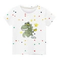 thumbnail image 2 of Spazoro Children's Boys Girls Shirts Tee, Crew Neck Short Sleeve Cartoon Print Graphic T-Shirts Casual Summer Tops for Unisex White Size 11 T, 2 of 3