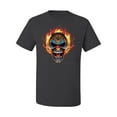 thumbnail image 2 of Flaming Laughing Fierce Clown | Mens Cars and Trucks Graphic T-Shirt, Charcoal, 4XL, 2 of 3