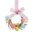 thumbnail image 2 of Small Easter Wreath, 8.7 inch Mini Easter Wreath for Front Door, Mini Spring Artificial Easter Egg Wreath with Ribbon Bow, ideal for Window Home Table Centerpiece Farmhouse Decor, 2 of 8