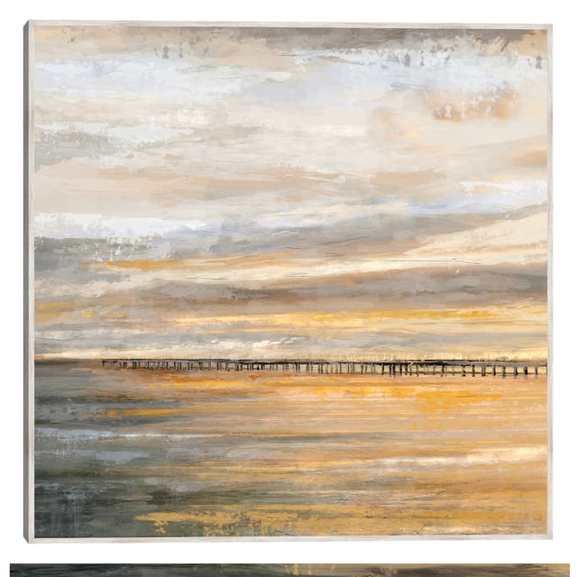 Cuadro Decorativo - Muelle nocturno Jr Impresión en canvas, estrechado.