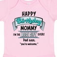 thumbnail image 4 of Inktastic Happy Birthday, Mommy I'm the Best Ever in Blue Boys or Girls Baby Bodysuit, 4 of 5