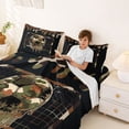 thumbnail image 3 of Erosebridal Football Ice Cream Kids Queen Sheet Sets,Vintage Camouflage Print Bed Set 4 Pieces, 3 of 6