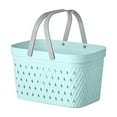 thumbnail image 3 of Shower Caddy under $5! kkbbma Portable Shower Caddy with Handles, Plastic Tote Storage Basket Toiletry Organizer Bin for Holding Soap, Shampoo, Cosmetics, Bathroom, College Dorm, Kitchen, Camp, Gym, 3 of 9