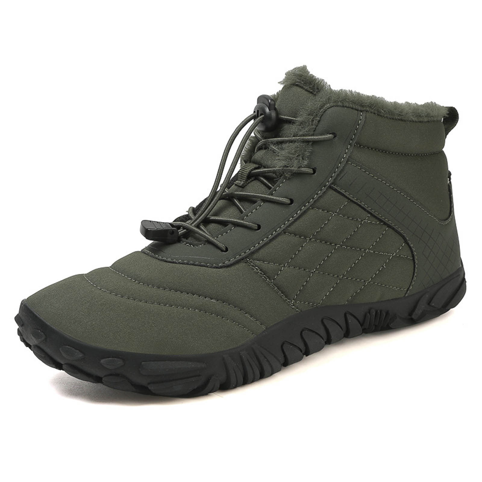 Ketyyh-chn99 Winter Barefoot Hiking Boots Golf Shoes Men's Women's Winter Barefoot Hiking Boots Warm Snow Boot Slip On Barefoot Boots AG,9.5