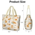 thumbnail image 3 of Tote Bag for Women - Cartoon Corgi Shoulder Bag - Large Utility Work Duffle Bag with Zipper Handbag for Travel, Work, Sprots, 3 of 5