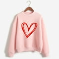 thumbnail image 4 of Pavied Chandails à Capuchon pour Femmes, Chandails à Capuchon Graphiques, Sweat à Capuche Imprimé, Haut à Manches Longues, Blouse Décontractée, Pull-Over, Chandail en Molleton pour Femmes, Chandails en Molleton à Col Rond, Pull à Capuche pour Femmes, Rouge 2 S, 4 of 5