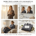 thumbnail image 6 of Lotus Linen Waffle Weave Robes for Women - Quick Dry Spa Bathrobe,  Dark Gray XL, 6 of 7