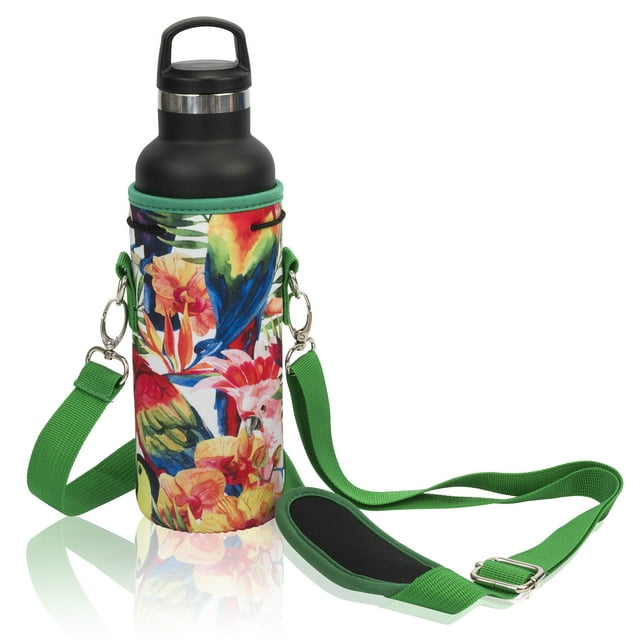 Made Easy Kit Neoprene Water Bottle Carrier Holder with Adjustable Shoulder Strap for Insulating & Carrying Water Container Canteen Flask Available in 5 Sizes