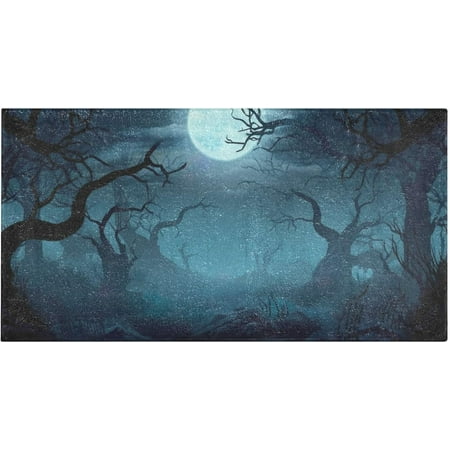 

SKYSONIC Scary Forest Kitchen Mats 20 x39 Absorbent Non Slip Runner Rug Machine Washable Kitchen Floor Mat for Home Bathroom Door