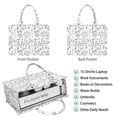 thumbnail image 2 of Large Capacity Tote Bag,Black and White Football Elements Pattern Handbag Fashion Luxury Tote Bag,15.7"x13"x 5.1" Inches,Laptop Compatible, 2 of 6