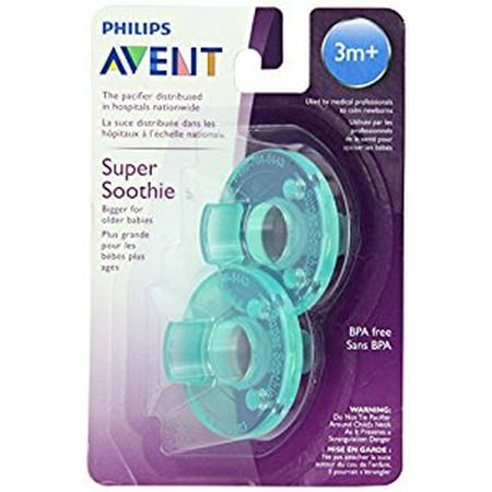 Philips AventBPA Free Soothie Pacifier, 3+ months, Green, 2 Count