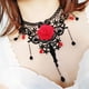 thumbnail image 3 of Collar gótico Lolita de estilo oscuro, collar gargantilla de cadena de clavícula con rosa vintage para mujer, 3 of 5