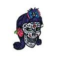 thumbnail image 1 of Artist Reed Sugar Skull Miss Veronica Patch Death Embroidered Iron On Applique, 1 of 1