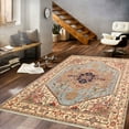 thumbnail image 6 of Pasargad Home PB-10BLB 10x14 Serapi Collection Hand-Knotted L. Blue Wool Area Rug-10' 0' X 14' 0', 6 of 6