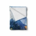 thumbnail image 2 of Sicily Soft Flannel Fleece Blanket, Mountain in Taormina Houses on Hill Medieval Old European Town in Nature Destination, Cozy Plush for Indoor and Outdoor Use, 50" x 60", Multicolor, by Ambesonne, 2 of 6