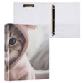 thumbnail image 3 of Cat Hoodie Bed 3 Ring Binders 1.5 inch Hardcover File Folders with Interior Pockets A4 Size Organizer for School Office Hospital Set of 2, 3 of 8