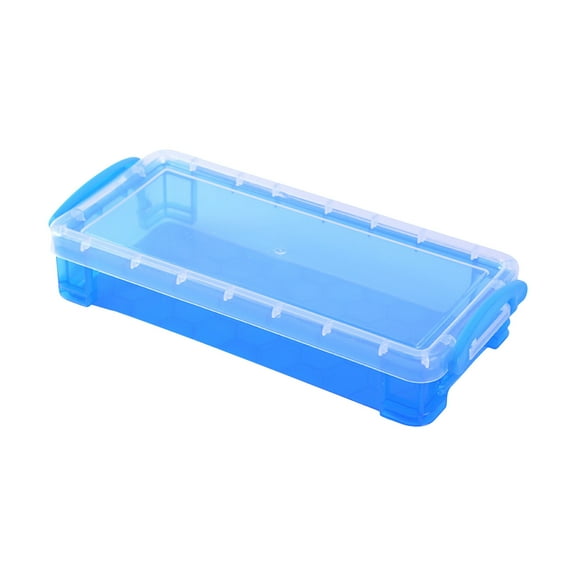 Kbndieu Transparent Plastic Pencil Box, Large Capacity Pencil Case
