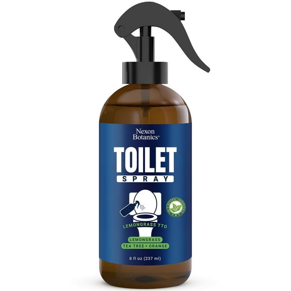 Lemongrass Tea Tree Toilet Spray 8 fl oz - Before You Go Toilet Spray for Poop - Bathroom Poop Spray for Toilet - Air Freshener Spray - Travel Size - Nexon Botanics