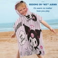 thumbnail image 5 of Kuromi And My Melody Kids Beach Towels with Hood Soft Quick Dry Absorbent Hooded Towels Bath Robe for Swim Pool Bath Poncho Towels, 5 of 7