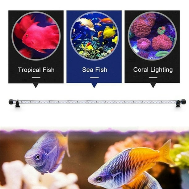 18 52cm Aquarium Fish Tank LED Light Submersible Waterproof Bar