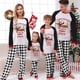 thumbnail image 2 of Pijamas familiares a juego de Navidad, conjunto de pijamas de Dachshund a través de la nieve, gris, 2023, 2 of 3