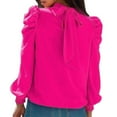 thumbnail image 5 of Ketyyh-chn99 Womens Button Down Shirts Casual Long Sleeve Button-Up Trendy Tops Hot Pink,XL, 5 of 5