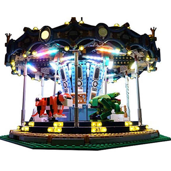 Brick Loot Deluxe Lighting Kit for Your Lego Carousel Set 10257 (Lego Set NOT Included)