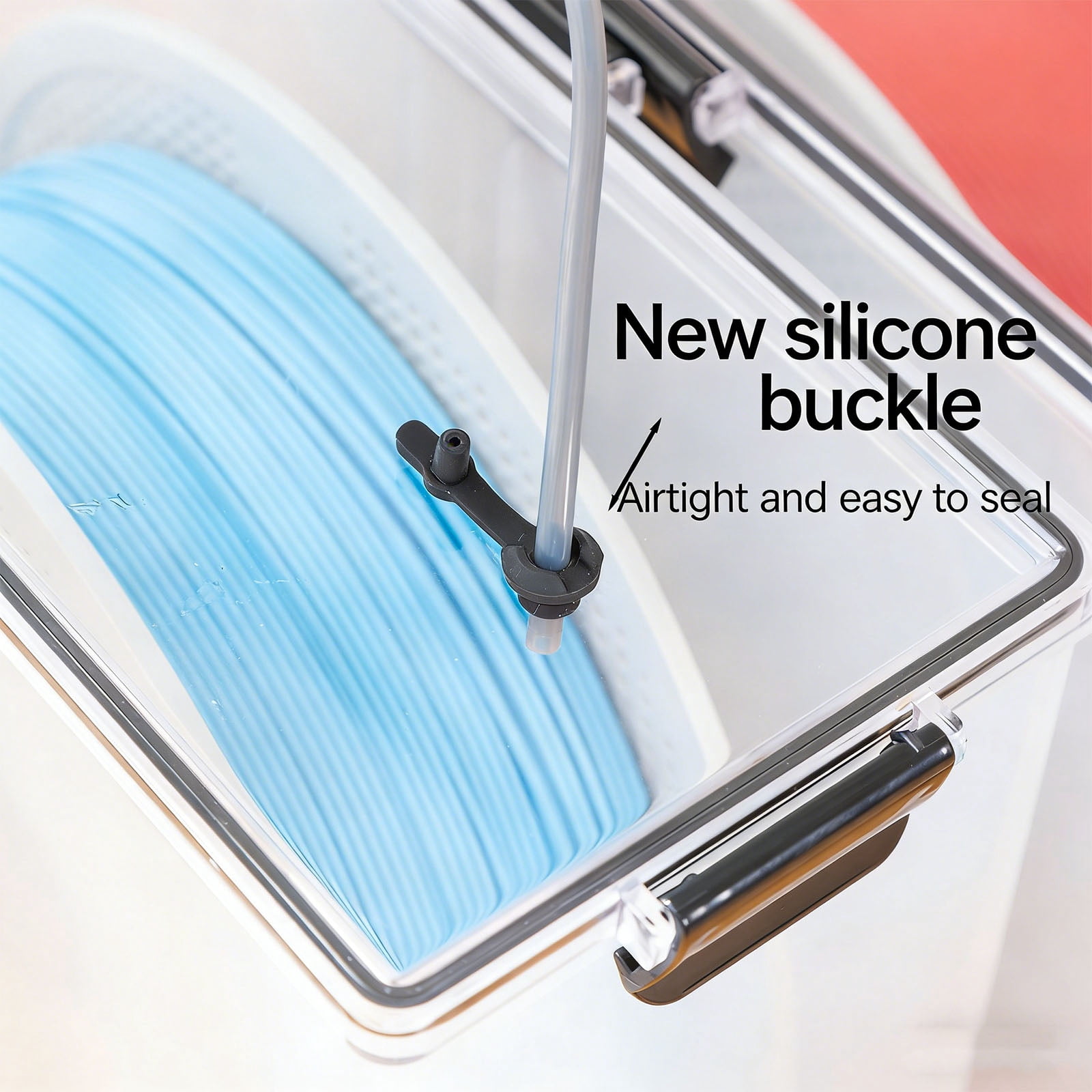 Compact Filament Storage Case Featuring Visible Body For Easy Monitoring Of 3D Printing Supply stage