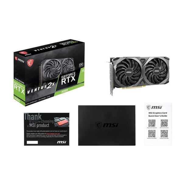 MSI Ventus GeForce RTX 3060 12GB GDDR6 PCI Express 4.0 Graphics