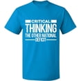 thumbnail image 2 of OXI T-Shirt - Critical Thinking, Basic Casual T-Shirt for Men's and Women Fleece T-Shirt Short Sleeve - Sapphire 3X-Large, 2 of 3