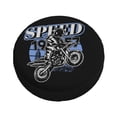 thumbnail image 3 of 17'' Black Retro Fashion Motorcycle Tire Cover, Universal Spare Wheel Covers, Dust-Proof, Water-Proof, Sun-Proof and Corrosion-Proof, 3 of 9