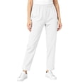 thumbnail image 3 of LIaqionyy Women's Baggy Pants Elastic Waisted Straight Leg Loose Casual Work Solid Color Trousers with Pockets, 3 of 8