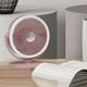 thumbnail image 5 of Fiudx Ofertas flash Artículos en oferta Ventilador recargable USB con luz nocturna de escritorio para exteriores, iluminación de escritorio para dormitorio en casa, ventilador de mesa pequeño, 5 of 7